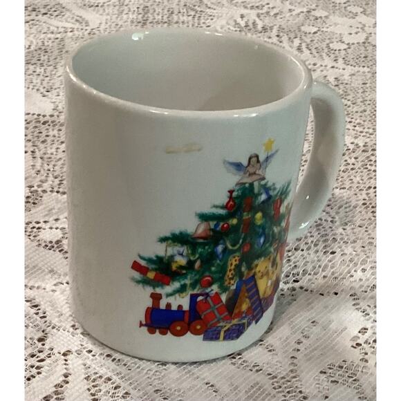 BIA Cordon Bleu White Christmas Tree Porcelain Mugs Set of 2 Coffee Cups - Picture 10 of 10